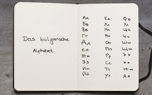 Notizbuch bulgarisches Alphabet